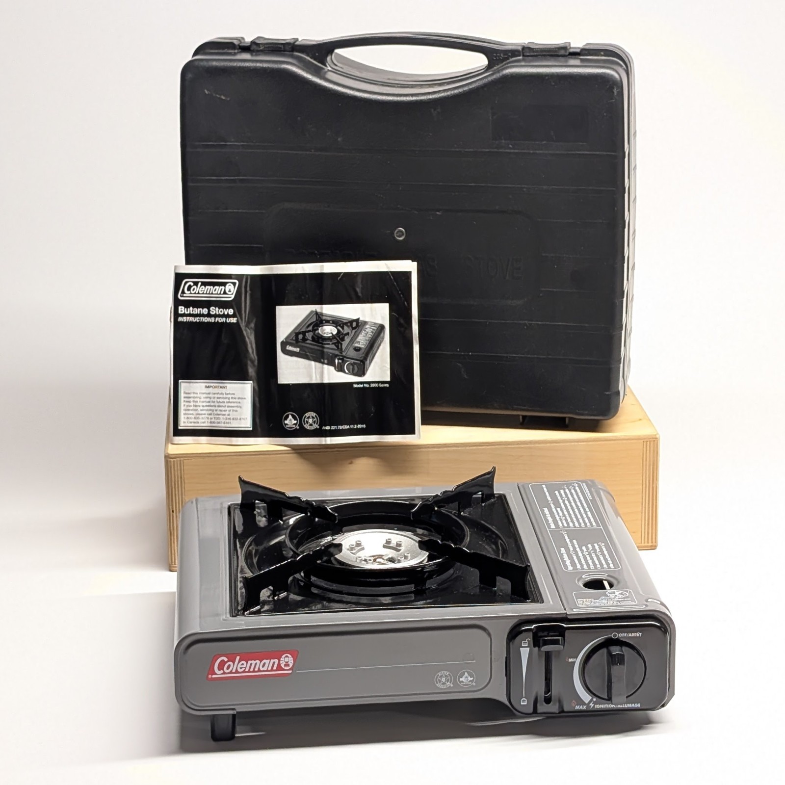 Coleman 2800 Butane Stove Portable Single Burner W/ Case Camping Cooktop