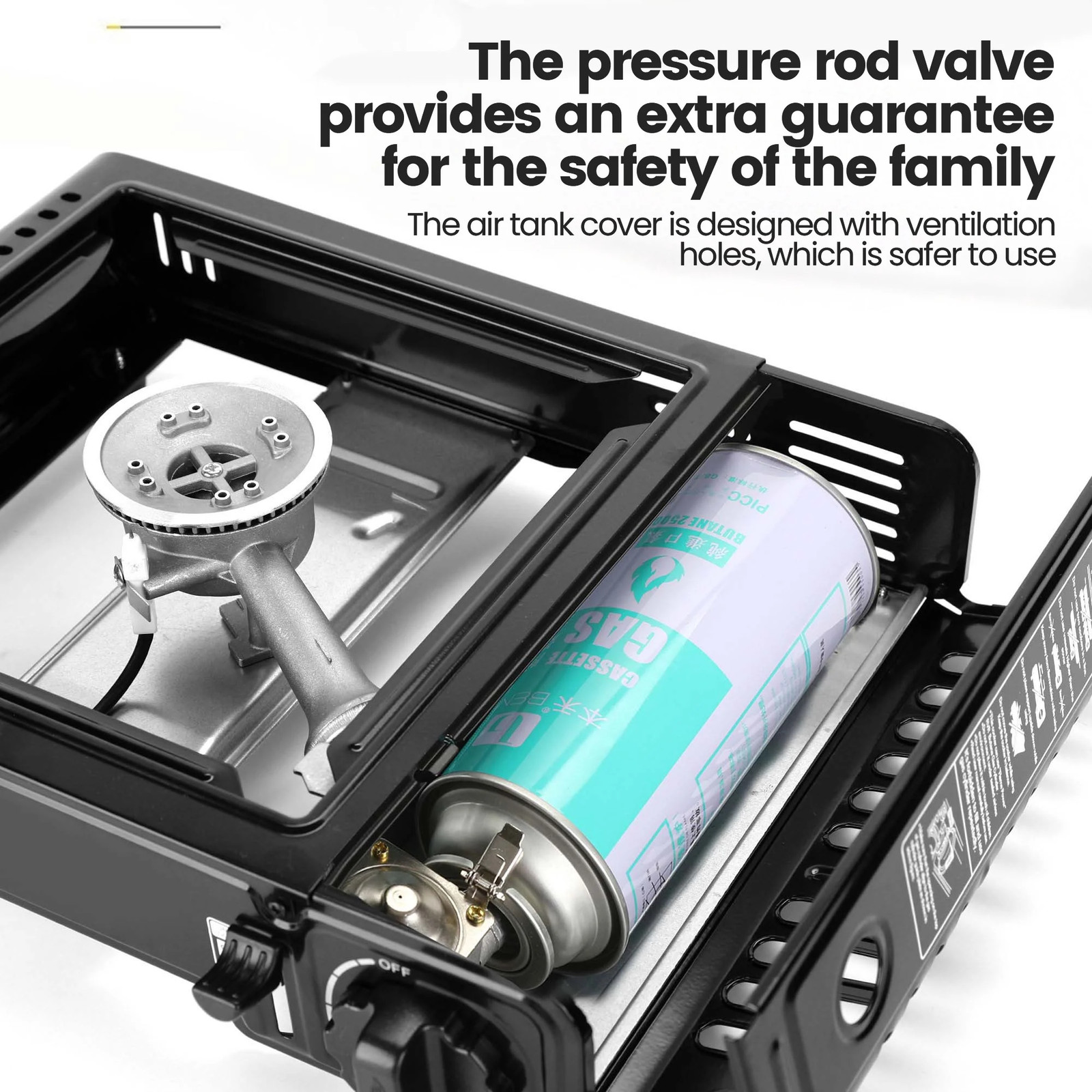 Portable Camping Stove, 1 Burner Butane Gas Stove with Updated Carrying Case