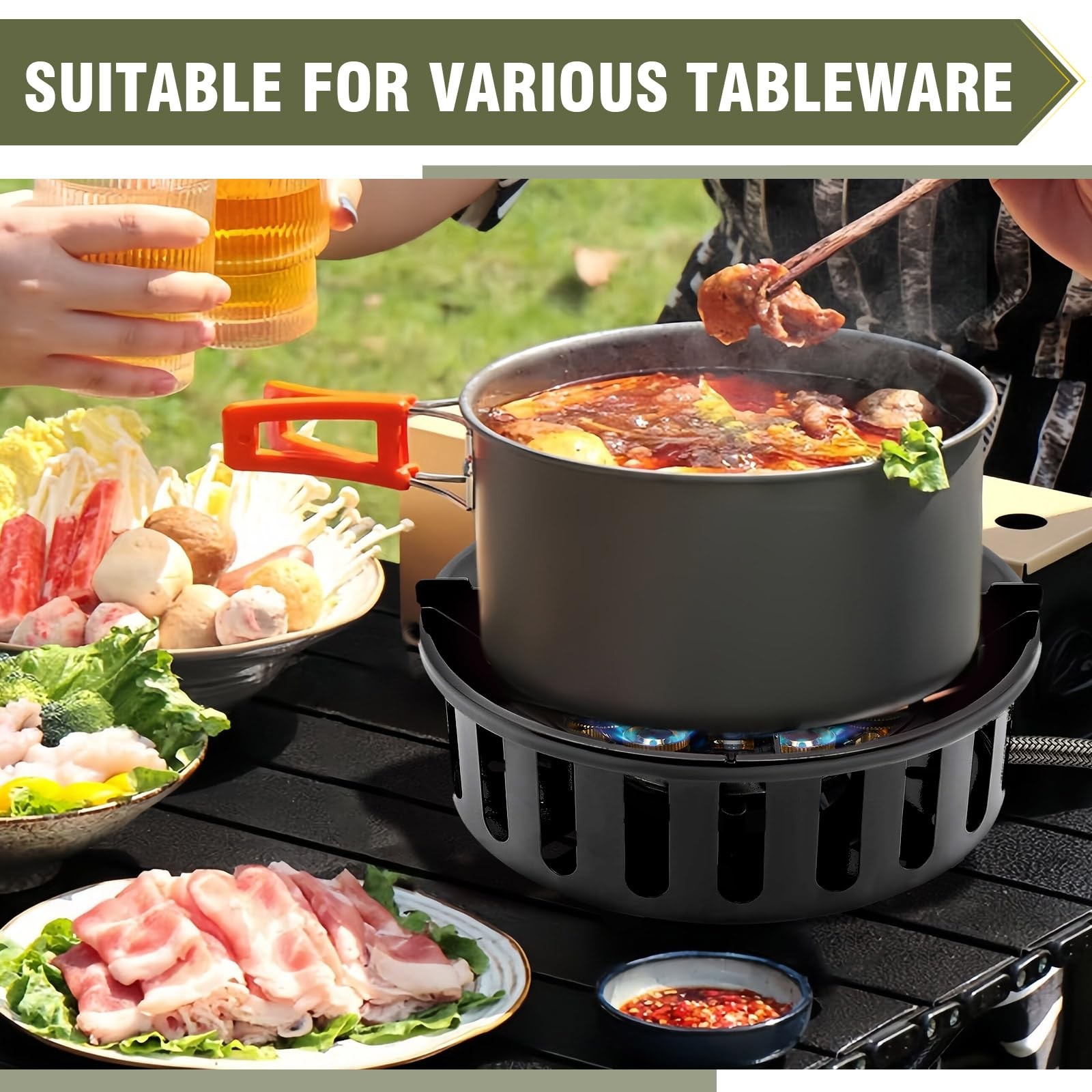 Propane Burner, 72,000 BTU Single Burner Gas Stove for Outdoor Cooking, Windp…