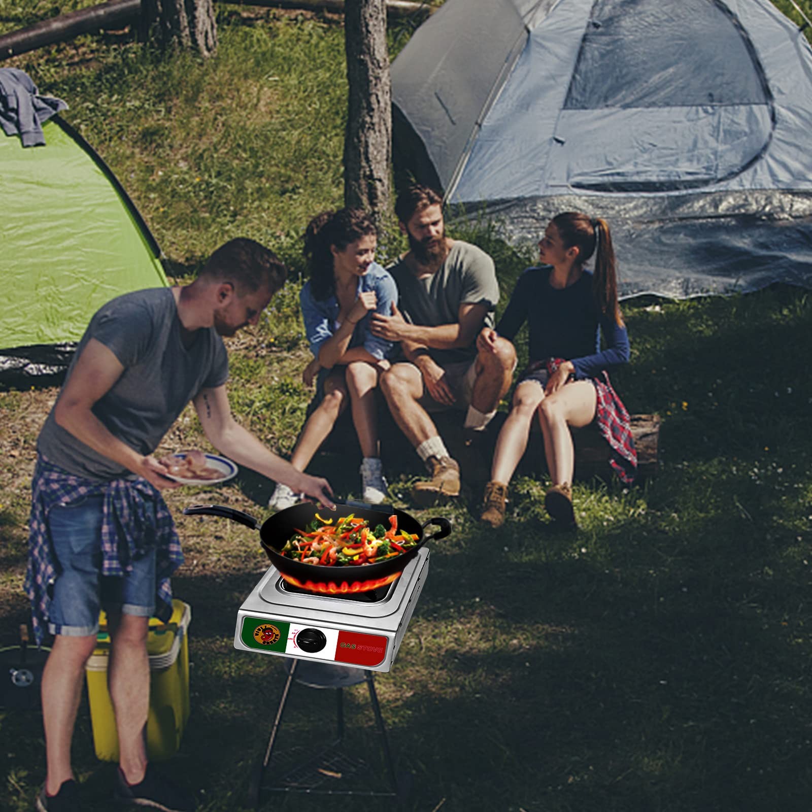 Vivicreate 10000 BTU Single Burner Propane Gas Stove Outdoor Camping Cooker P…
