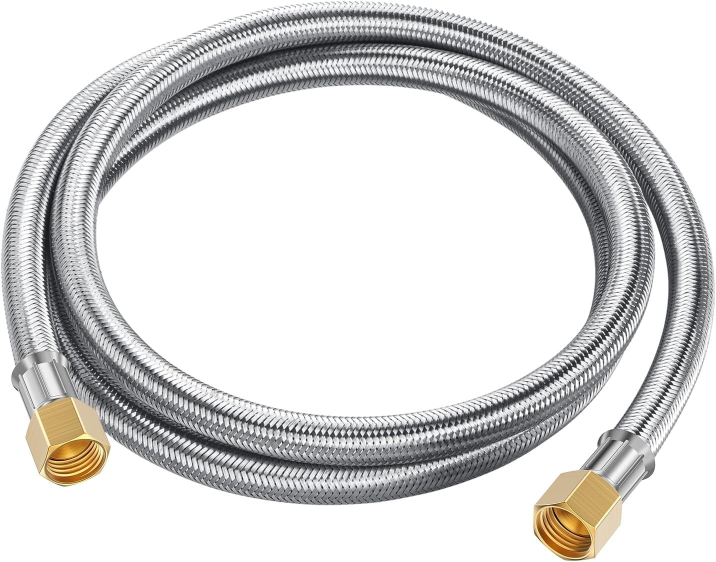 6 Feet Propane Hose Extension, Braided 3/8″ Extension Gas Silver