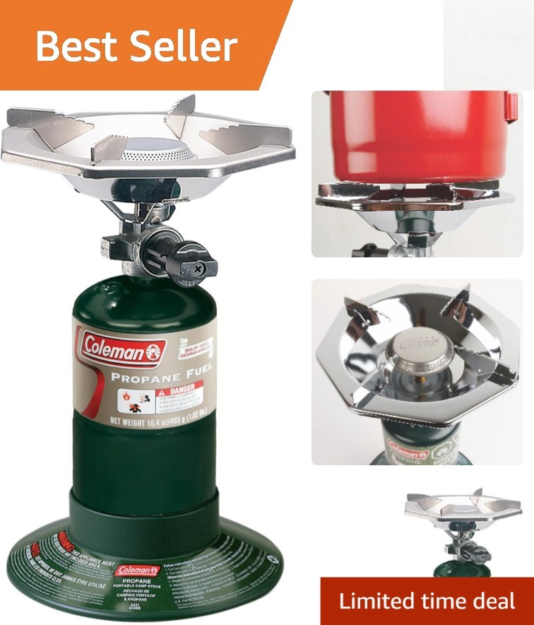 Portable Bottletop Propane Stove – 10,000 BTU Adjustable Burner for Camping