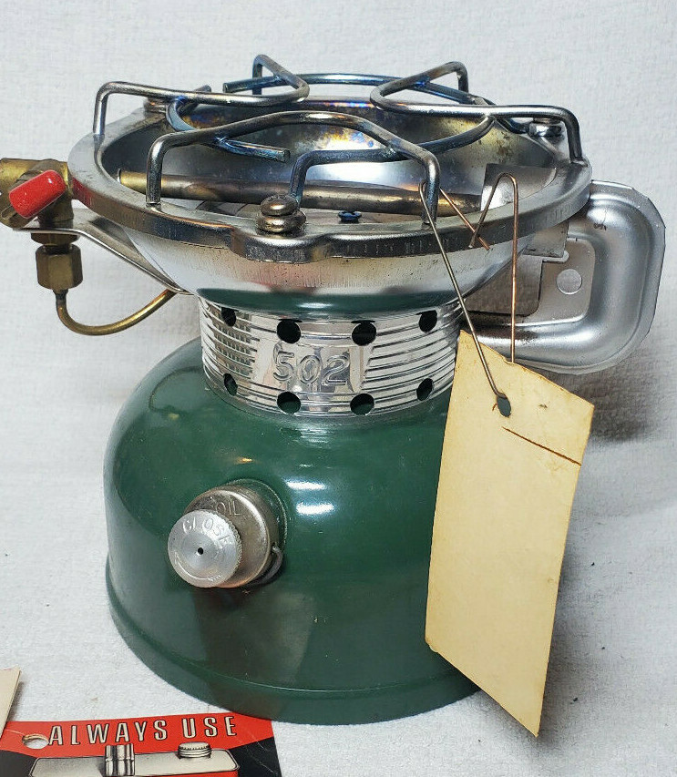 VTG 1971 COLEMAN 502-700 SPORTSTER SINGLE BURNER CAMP COOKING STOVE 11/71 & BOX