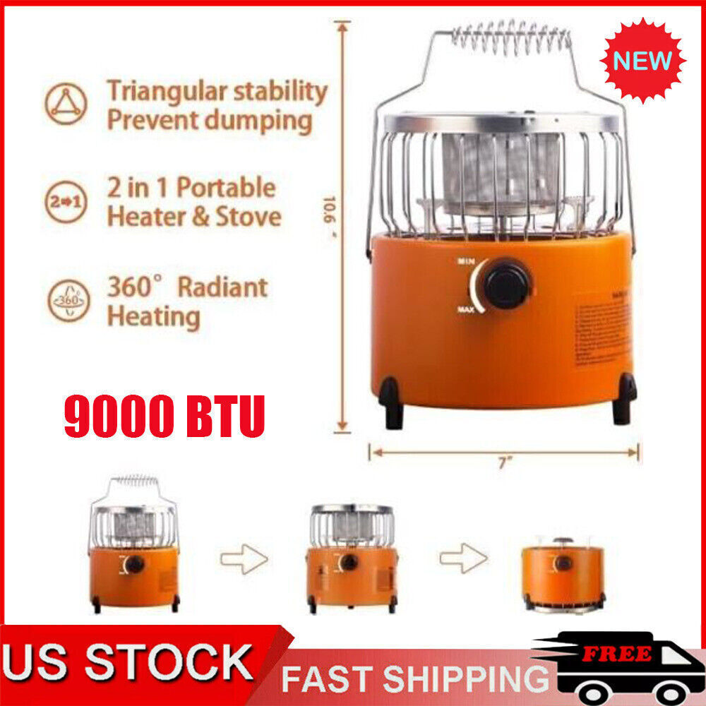 Portable Butane Heater Stove Camping Windproof AllWeather Compact Durable Cooker
