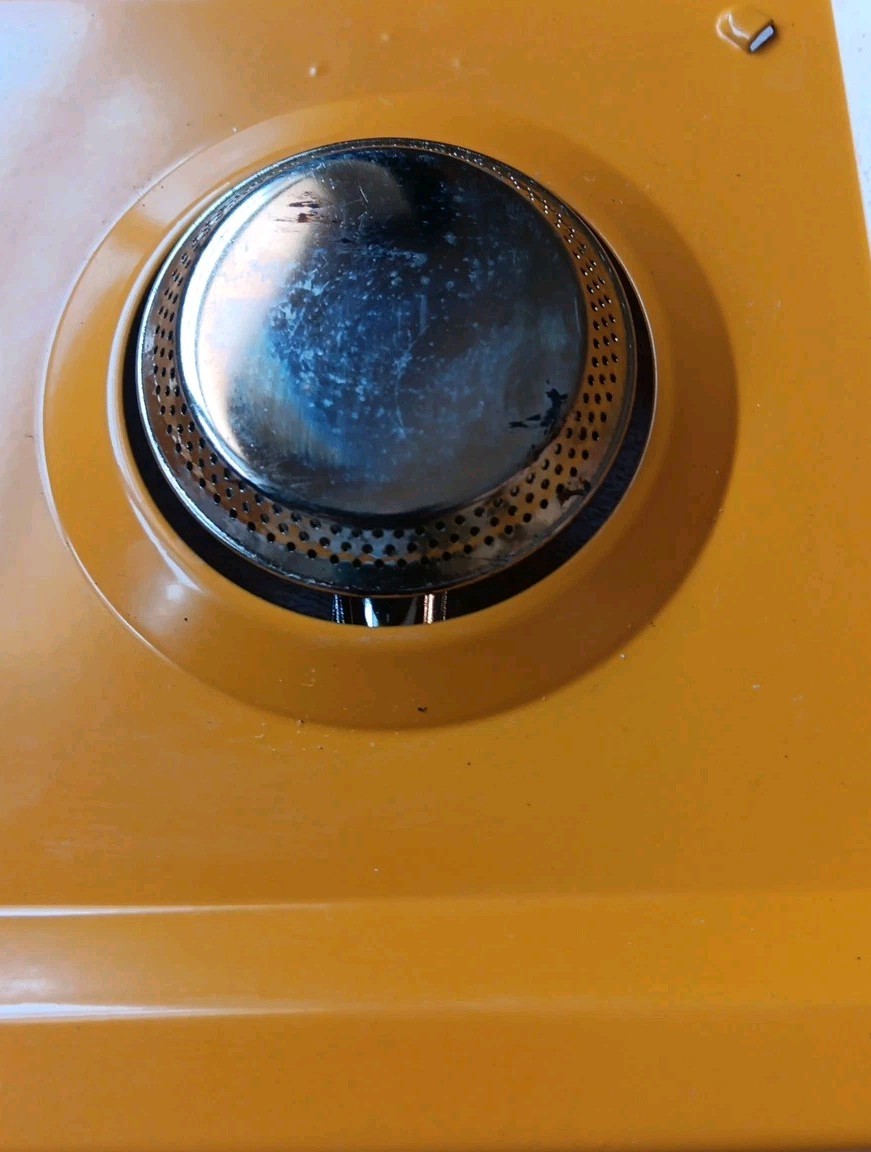 Vintage American Camper Low Profile Two Burner Propane Stove 1080B Yellow