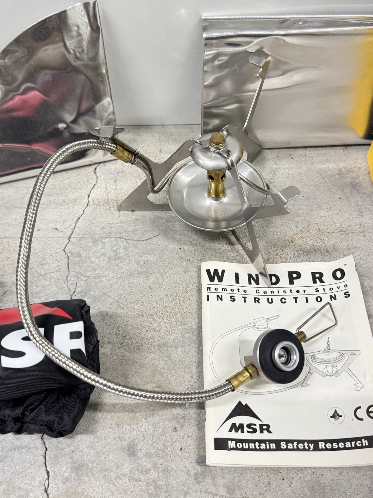 MSR WindPro Remote Canister Stove w/ Windscreen, Tool, Carry Case New Unused