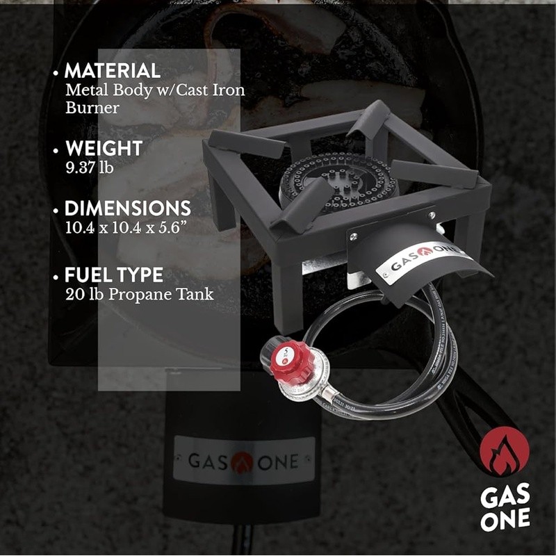 High Output Propane Burner Outdoor Cooking Stove Durable Portable Grill System