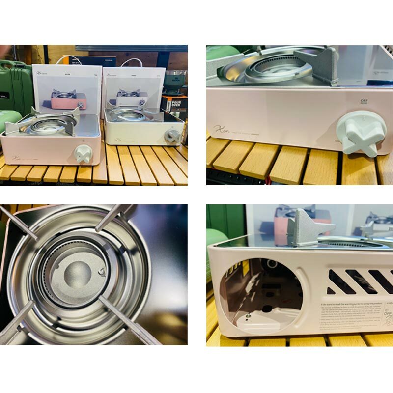 KOVEA X-ON Mini Gas Stove Burner (KGR-2007) Portable Camping Box Shaped Design