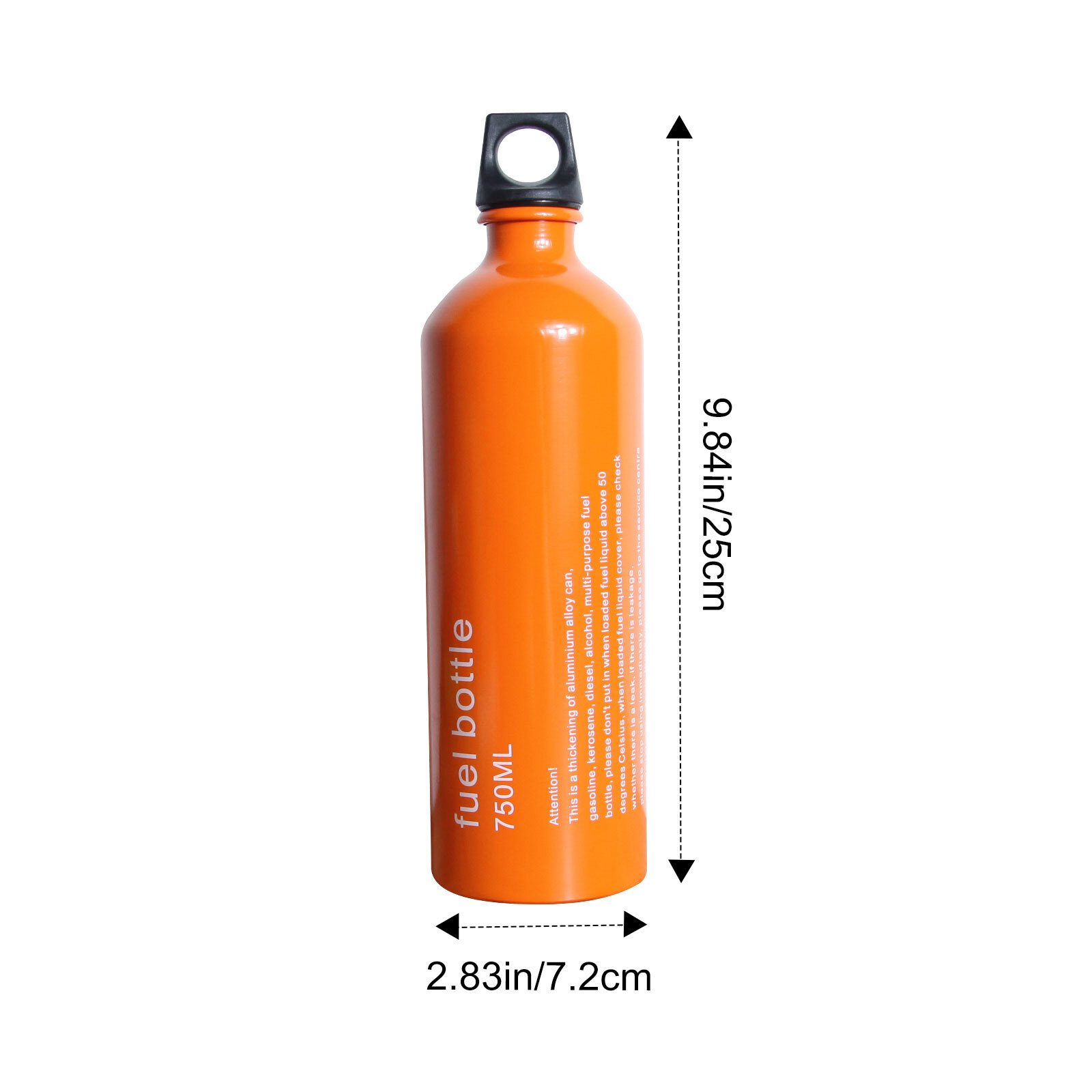 Outdoor Fuel Bottle Petrol Liquid Oil Bottle Kerosene Bottle 750ml Capacity USA