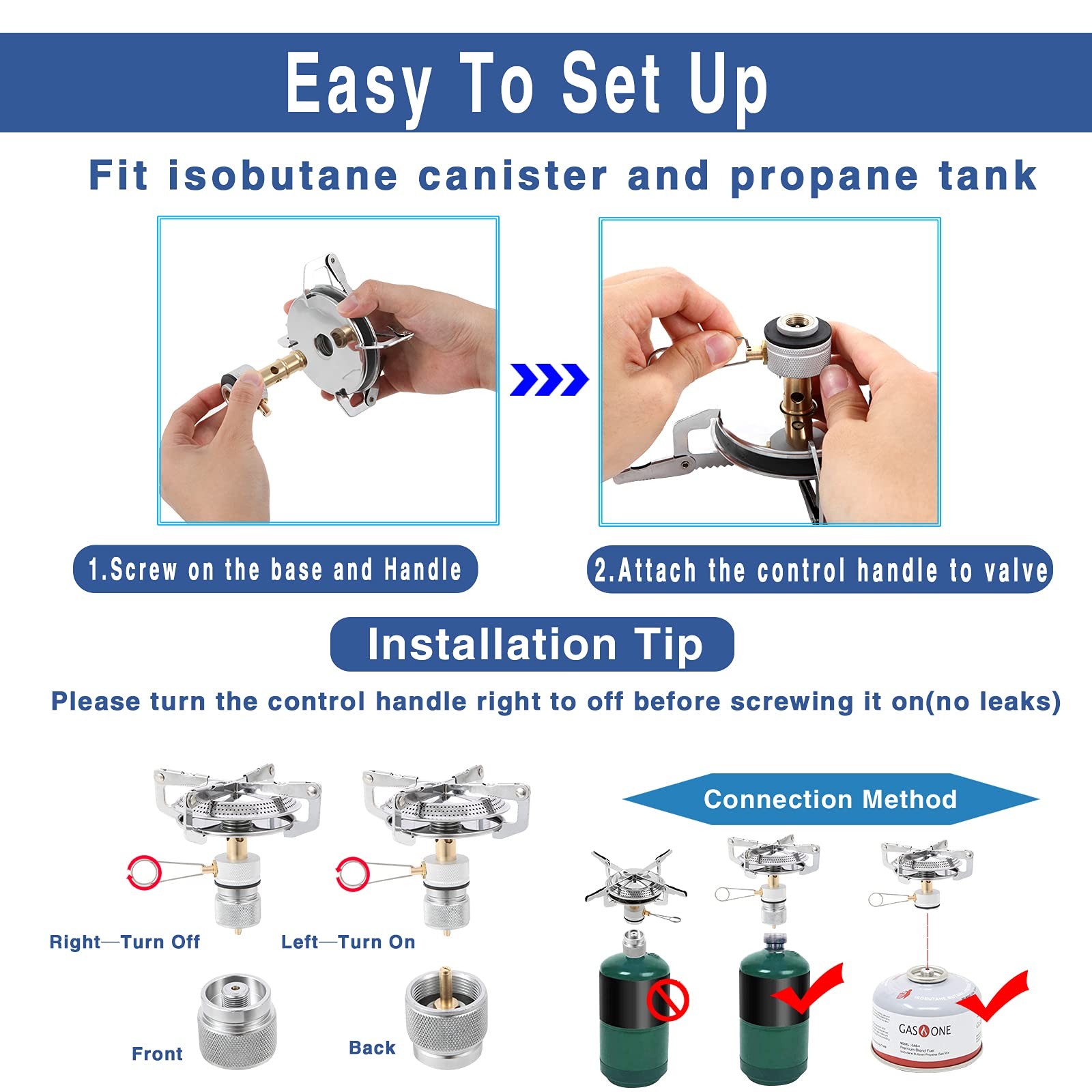 Camping Stove with Butane Adapter – Lightweight Backpacking Stove for Hiking …