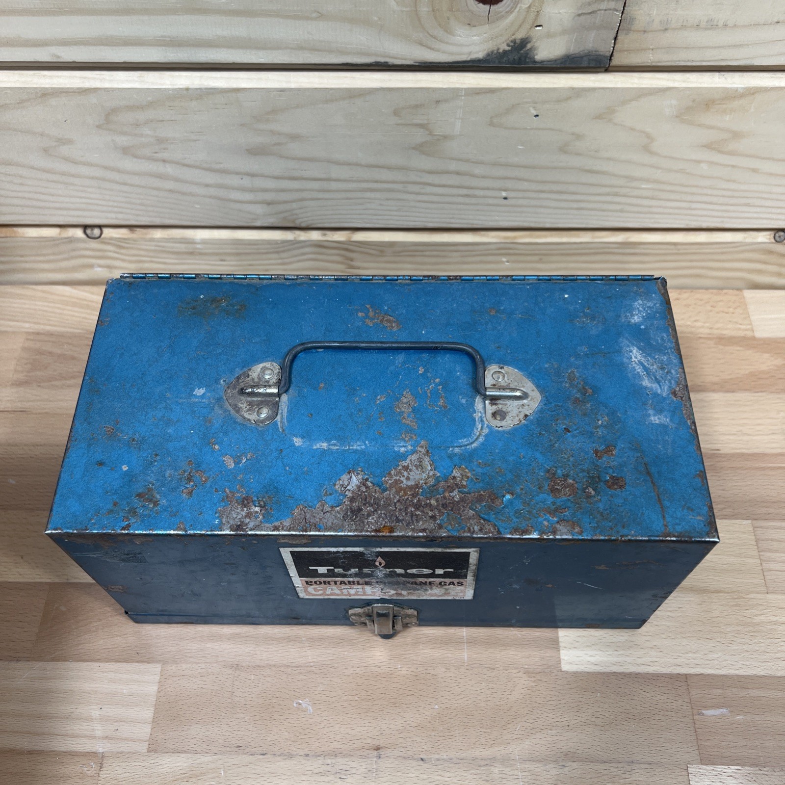 Vtg Rare Turner Portable Single Burner Propane Gas Cap Stove L-104 W/ Box Works