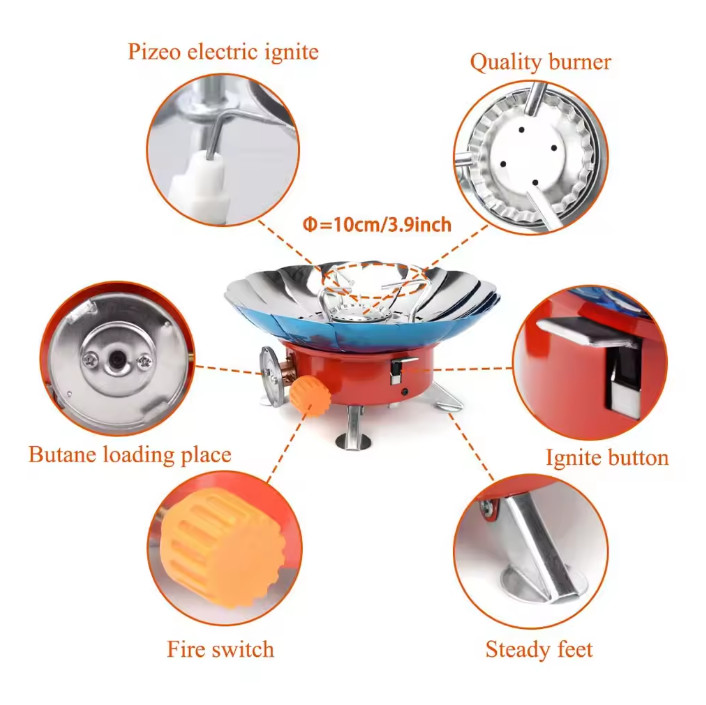 RESITLAND 2800W Windproof Portable Outdoor Stove Camping Gas Stove Picnic Burner