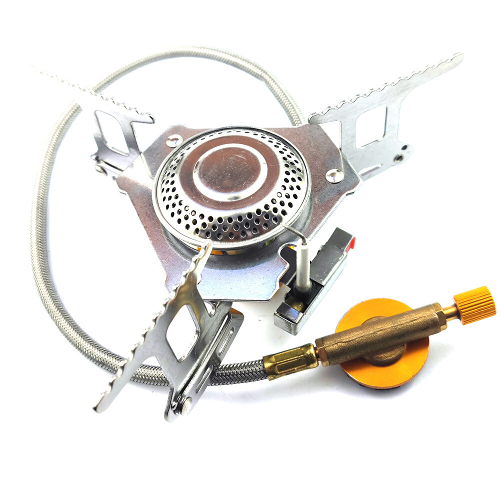 3900W Portable Backpacking Stove, Camping Gas Stove 1LB Propane Tank Adapter New