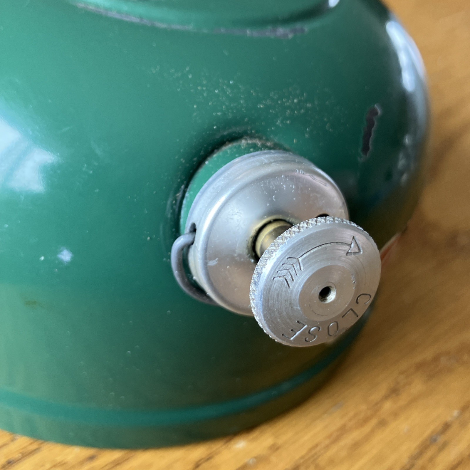 Original Coleman 502 Stove Gas Tank Fount Date 6/80 & Pump Assembly, No Rust