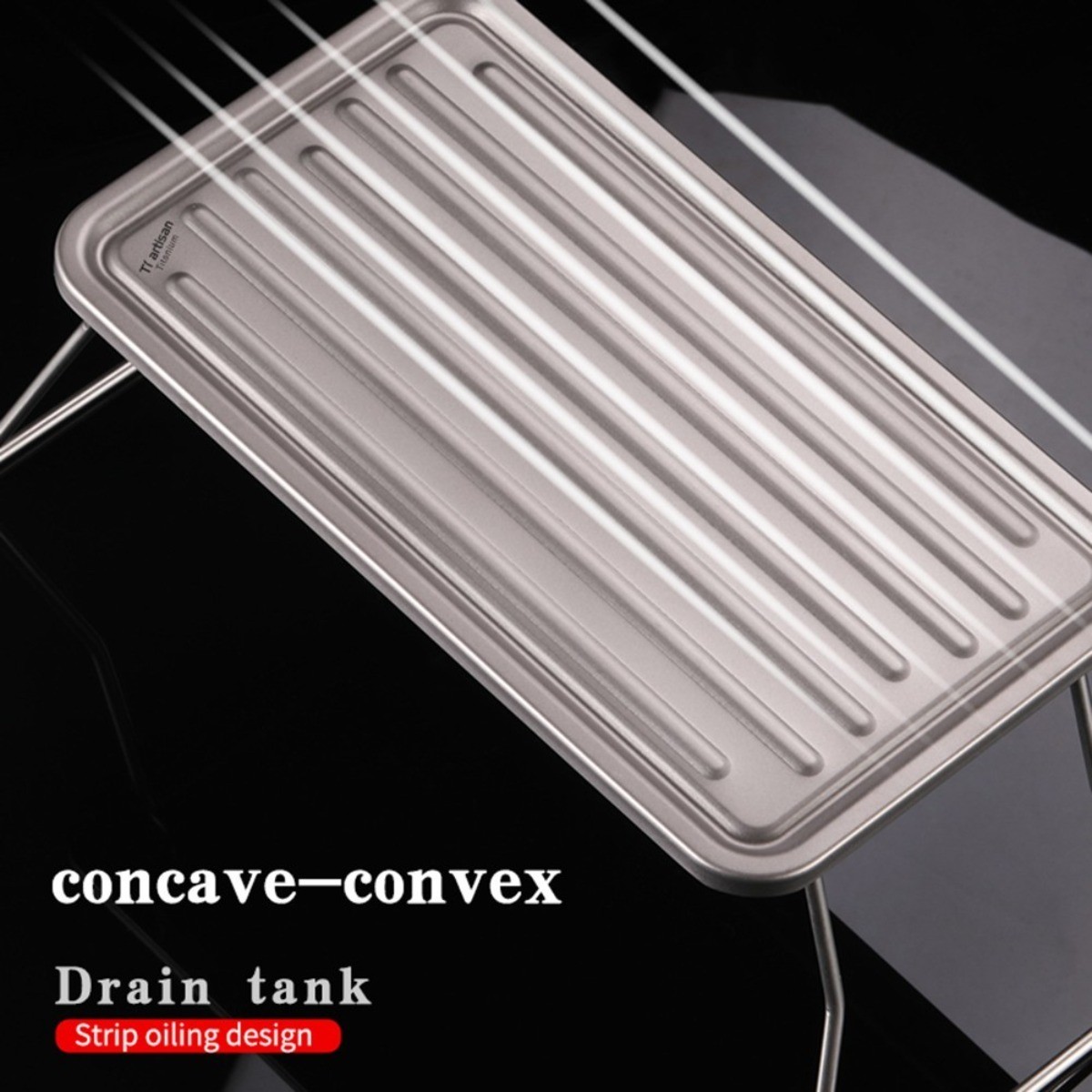 Companion Lightweight Titanium Foldable Table And BBQ Grill Outdoor Cooking