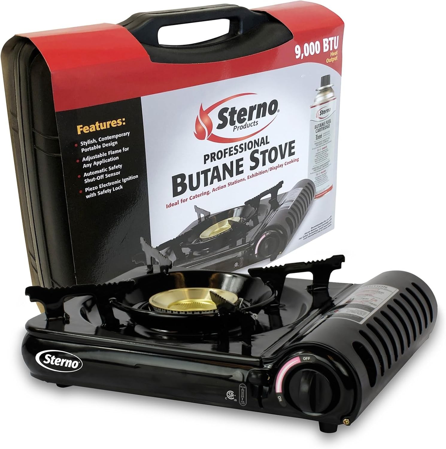 Portable Butane Stove 9K/10K BTU Single Burner Stove Outdoor & Indoor Use Butane