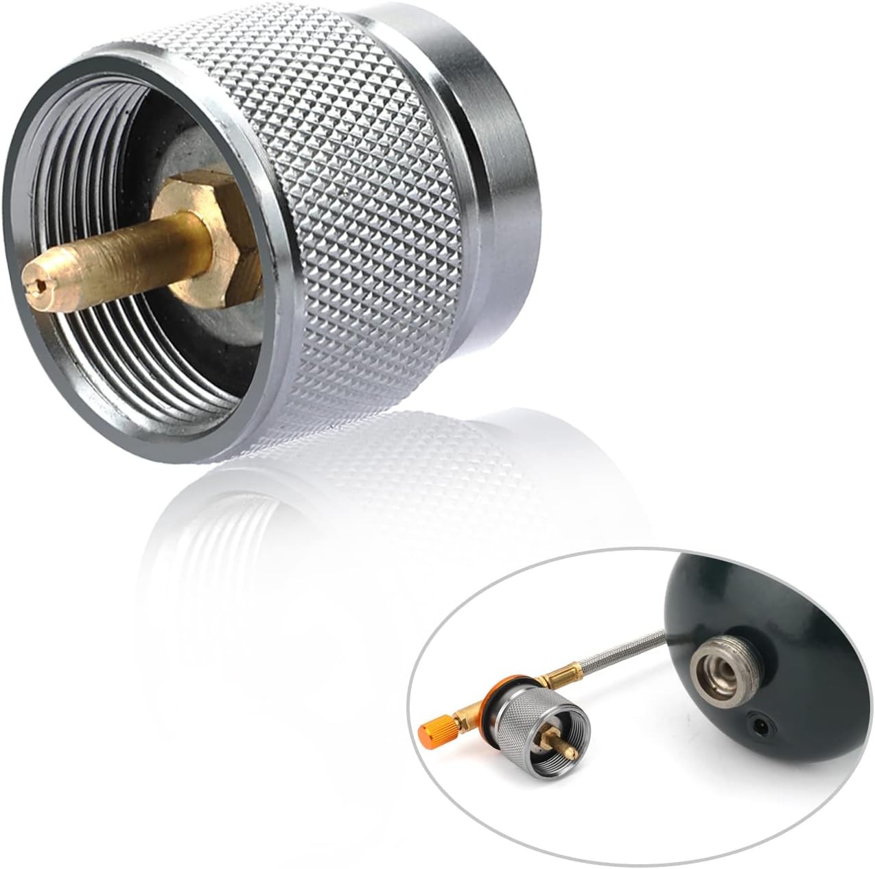 SAN LIKE Camping Stove Adapter 0.2lb Propane Adapter Small Tank Input and Lindal