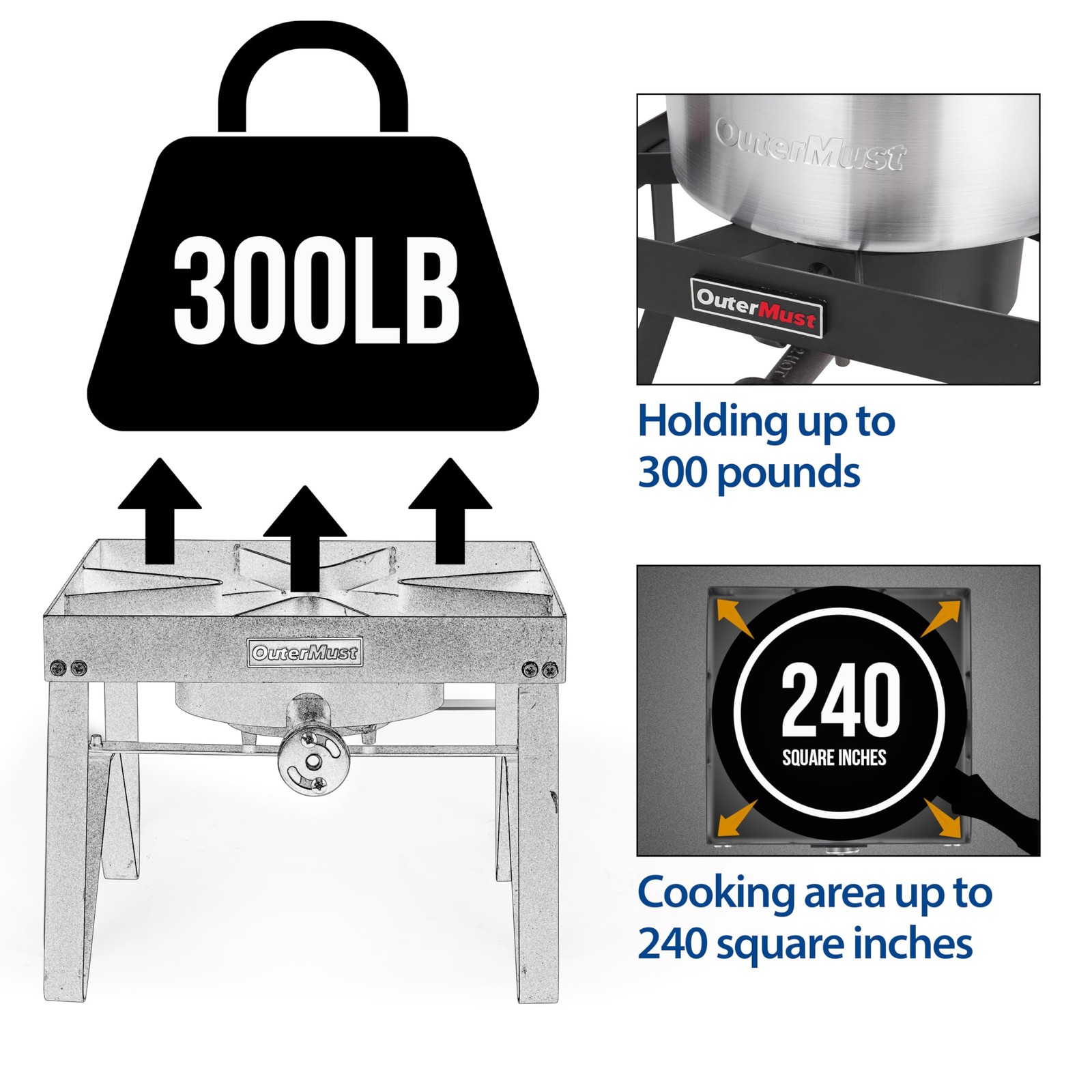 Outdoor Propane Burner Heavy Duty Propane Gas Stoves for Cooking with 10 PSI …