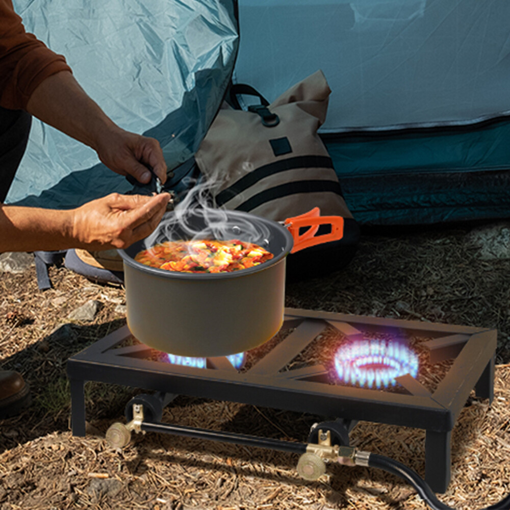 Portable Camping Stoves 1/2/3 Burner Iron Propane Gas LPG Outdoor BBQ Cooker