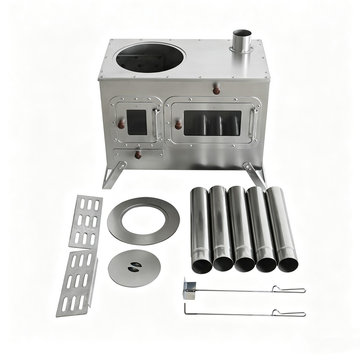 Free Shipping Outdoor Portable Wood Burning Tent Stove Foldable Camping