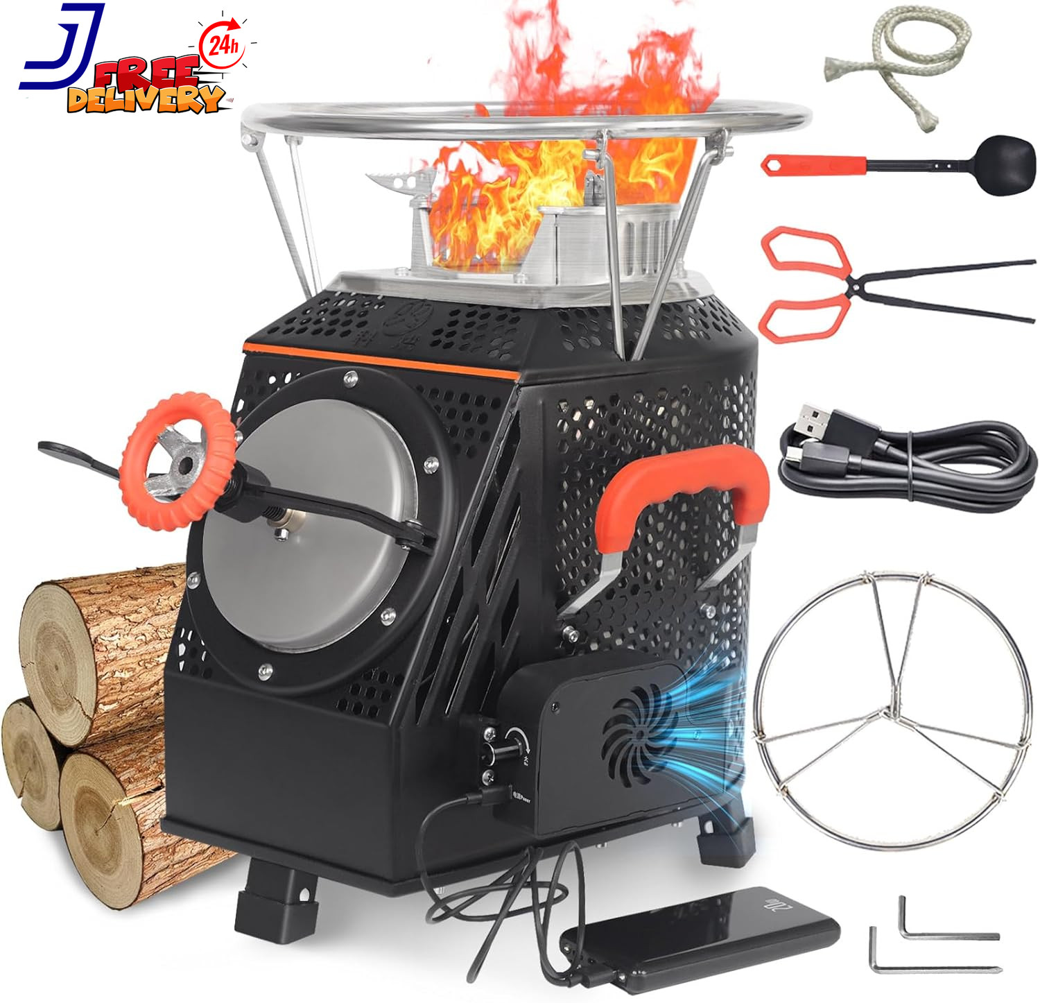 Wood Burning Camp Stove Outdoor Portable Wood Burning Camp Stove Large Stainless