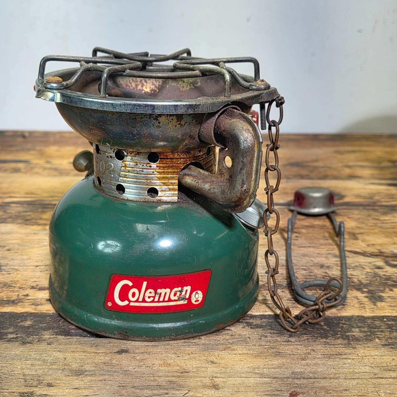 Rare Vintage Coleman Stove 501 502 Hybrid Transitional 1961 Green AS-IS