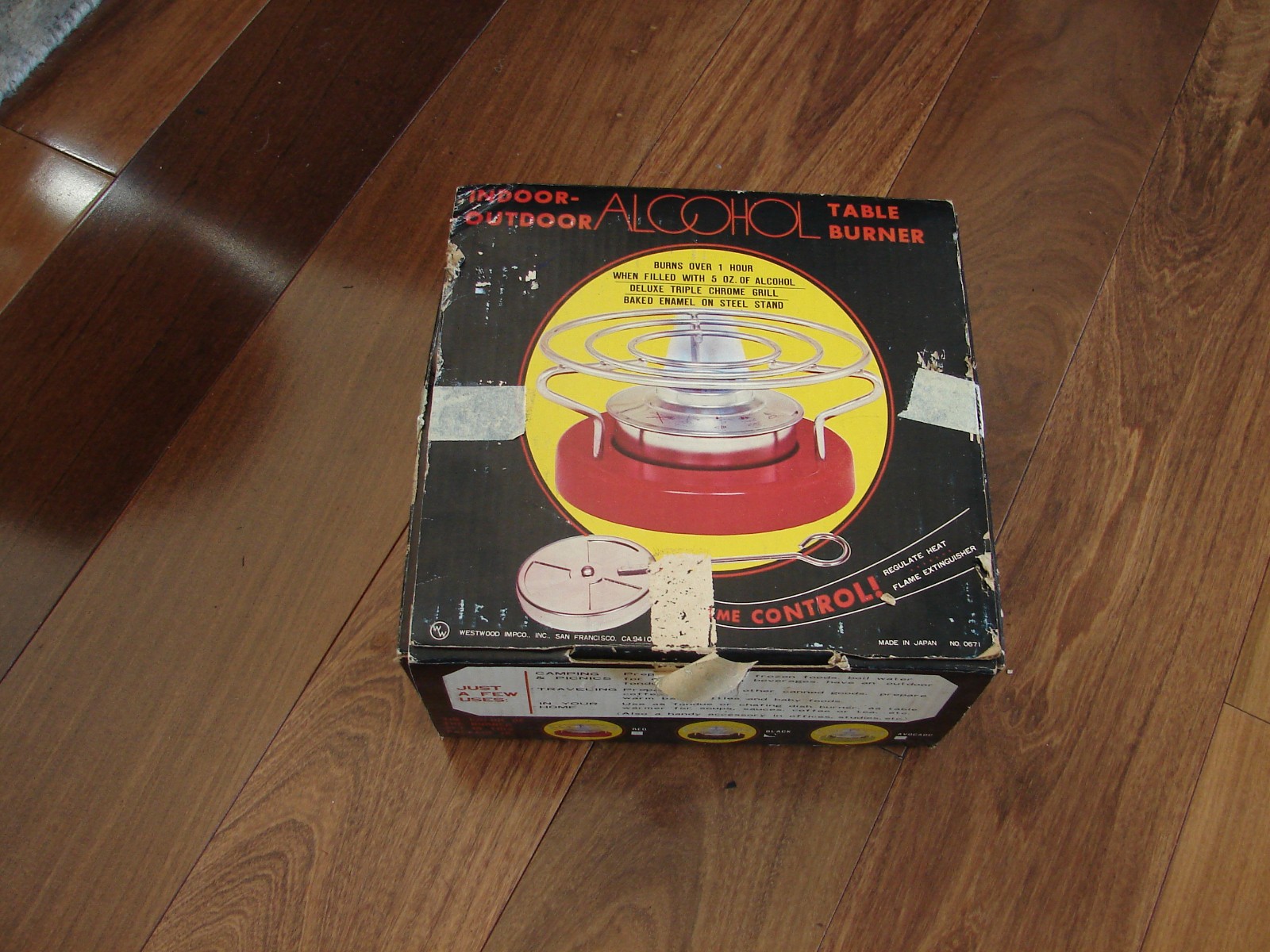 1970’s Vintage Indoor Outdoor Camp Stove Alcohol Burner Jet Cooker NoS