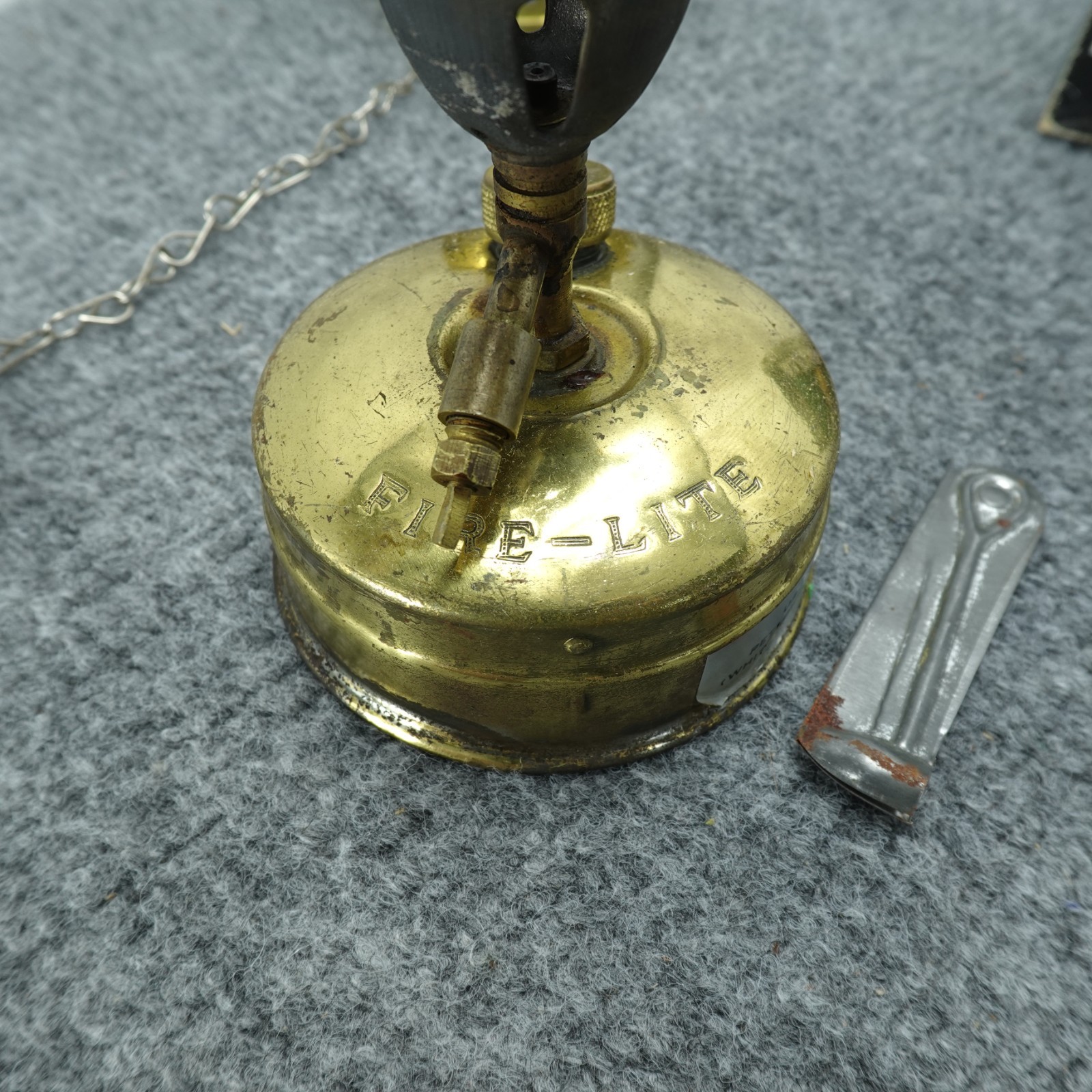 Fire-Lite Brass Backpacker Camp Stove 15oz W/ Box Accessories Vintage