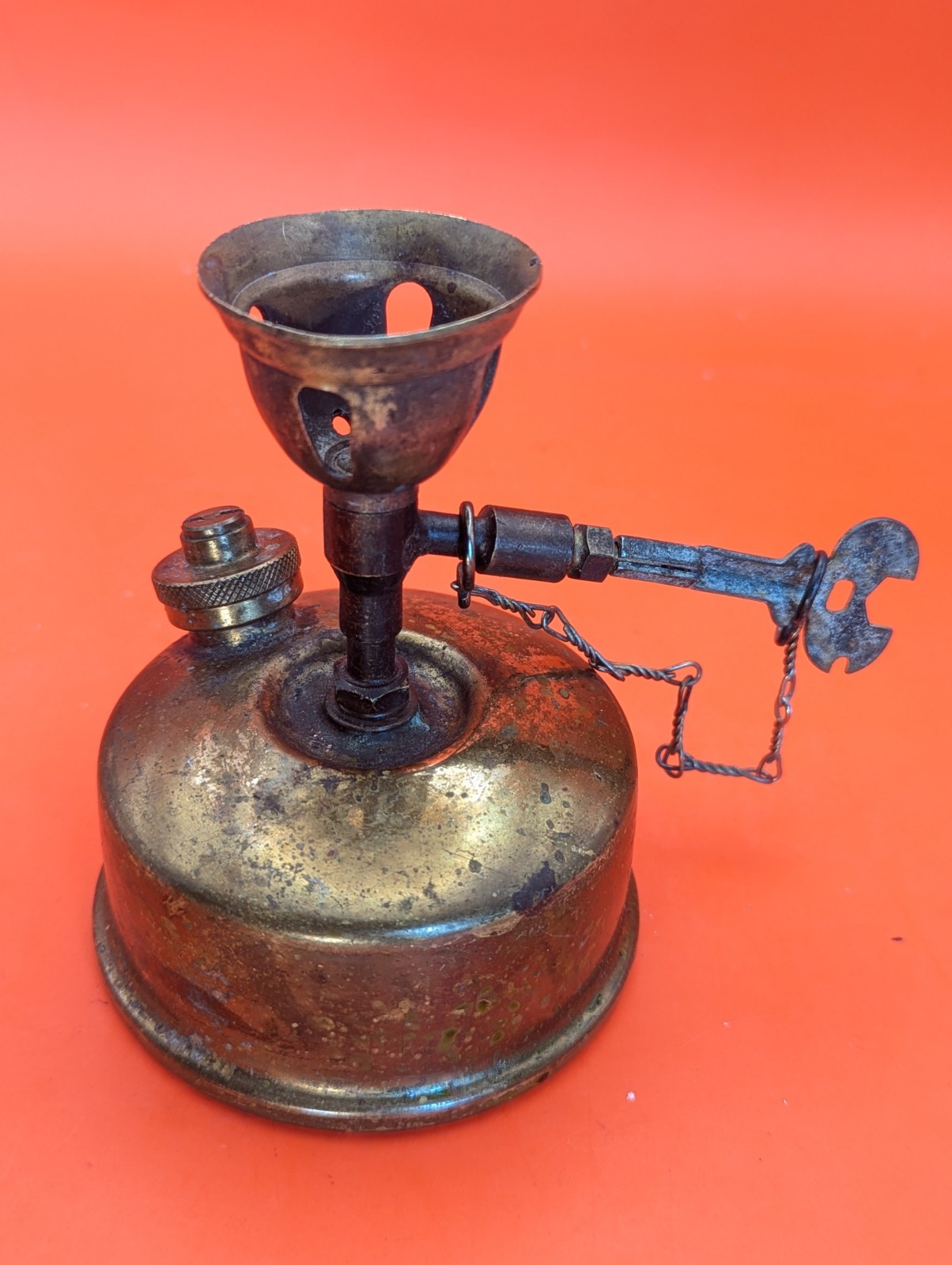 Vintage Primus 71 Pocket Stove Alcohol Fuel Brass/Metal Portable 1 Burner