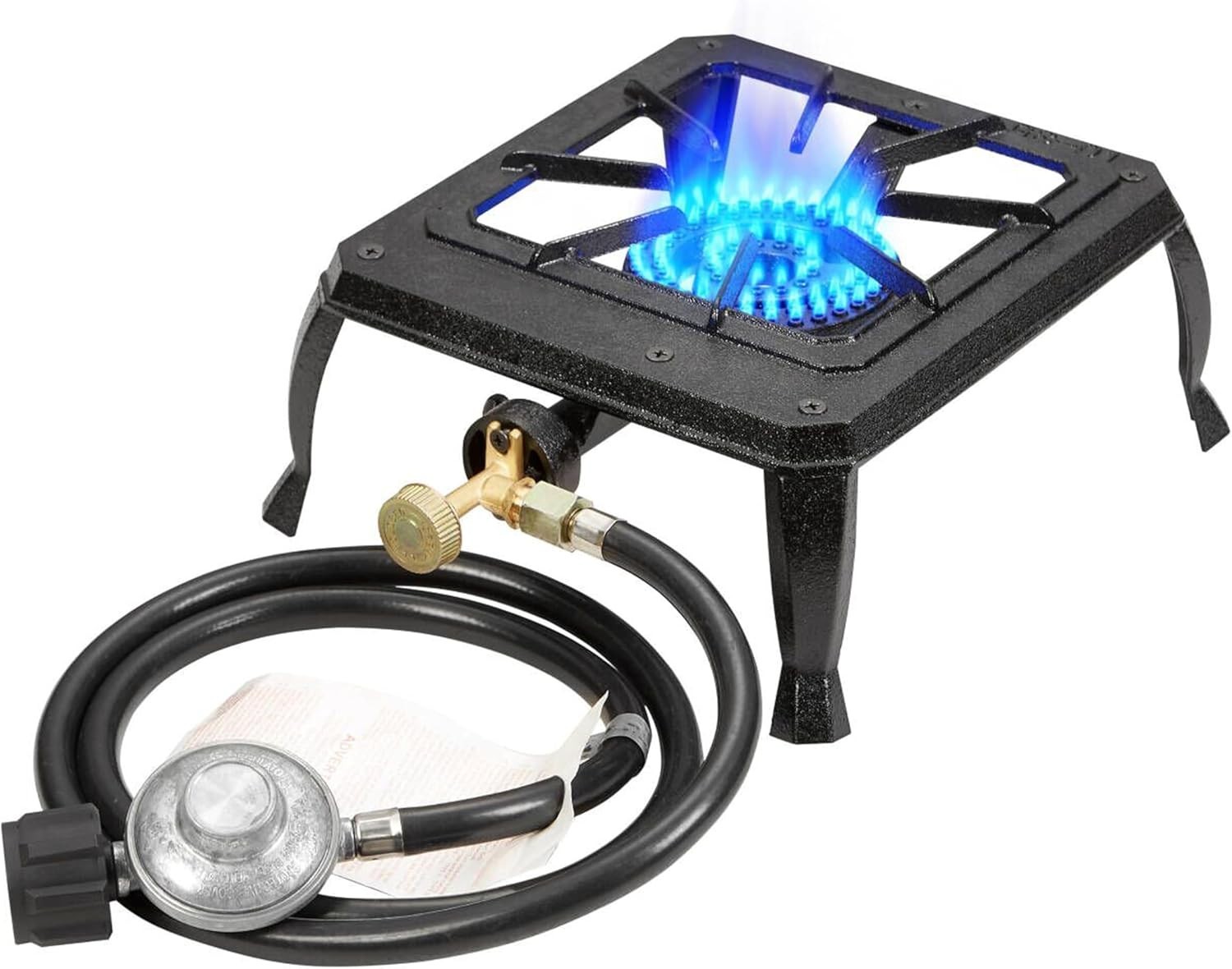 Cast Iron Propane Stove Single Burner Outdoor Cooker Portable Heavy Duty Black
