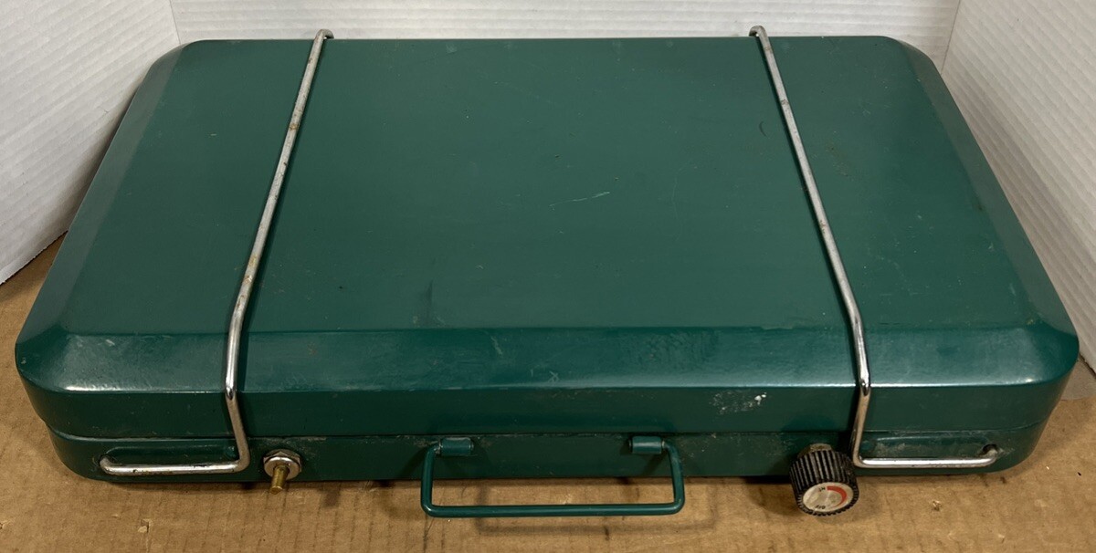 Unbranded Camper Vintage Propane Stove Two Burner Green