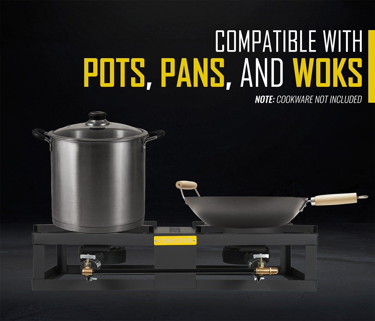 CONCORD THE BLOCK BURNER MAX Double Propane Outdoor Burner. 200,000 Total BTU.