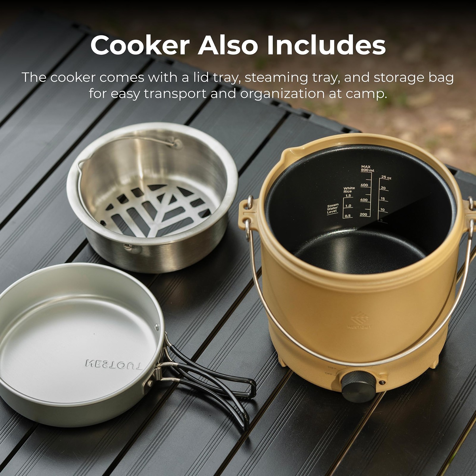 NESTOUT COOKER-1 Electric Cooker 500W Camping Stove, Portable Plug-In for Pow…