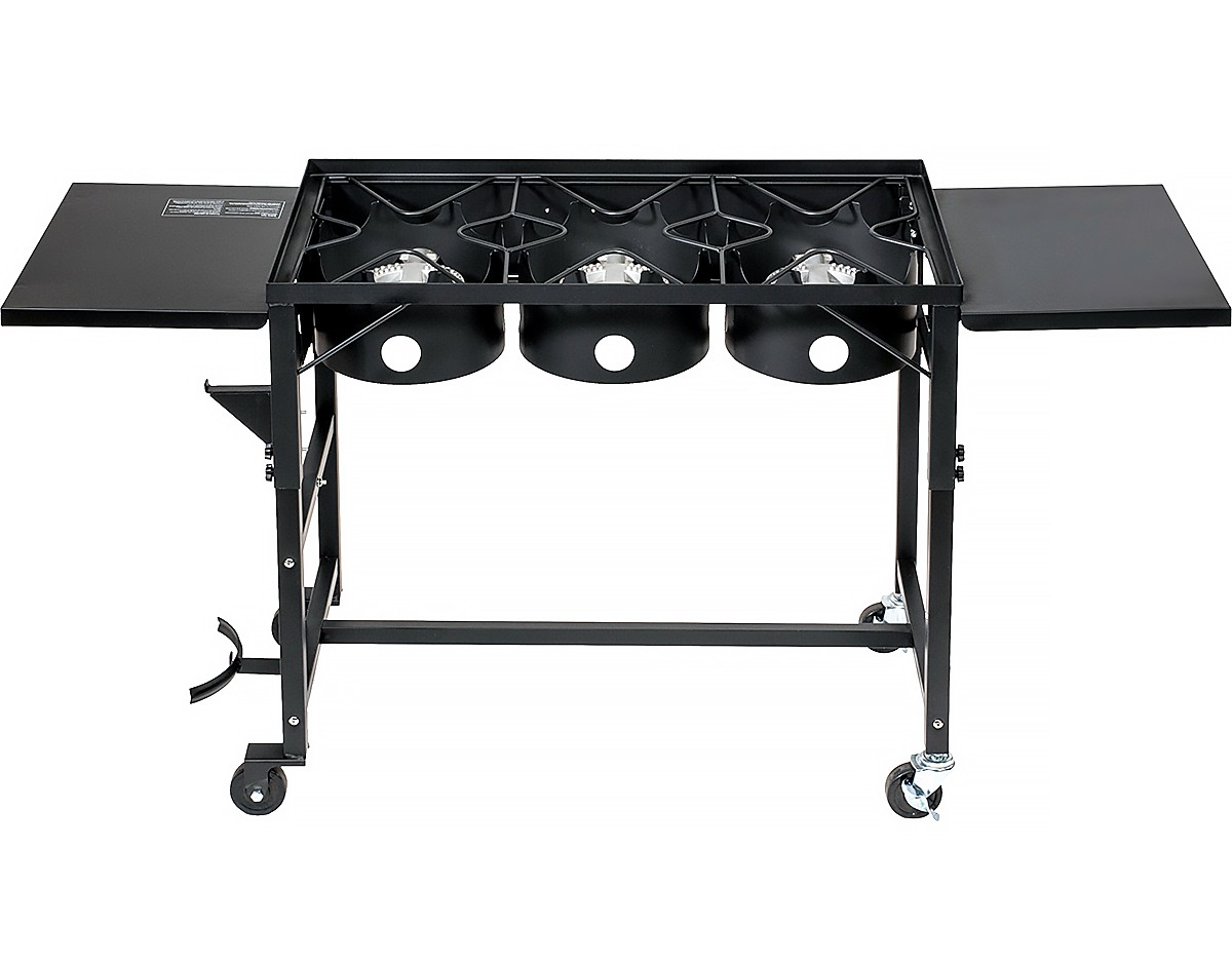 Barton Triple-Burner Stove 87,000 BTU Outdoor Camping Propane Cooking Station 4