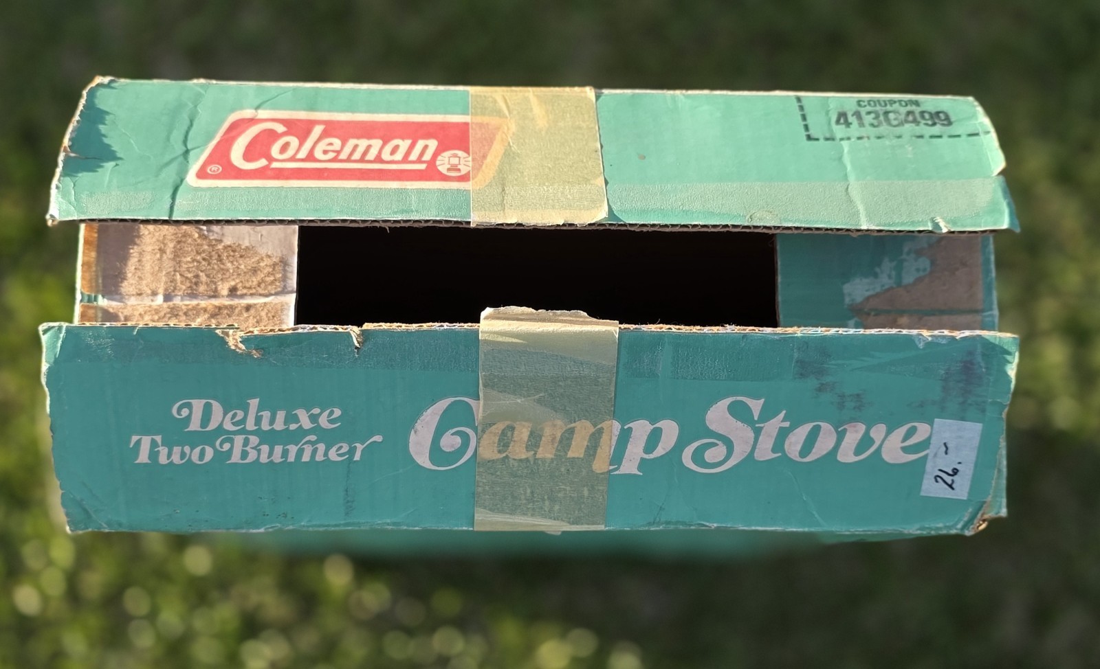 Vintage Coleman 413G / 413G499 2 Burner Camp Stove w/ Original Box Great Shape