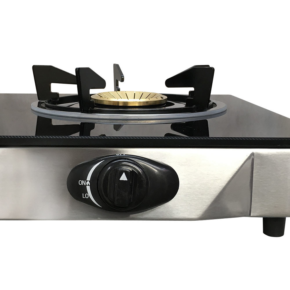 Portable 28″ Glass Top Propane Double Stove Dual Gas 2 Burner 20,000 BTU/h