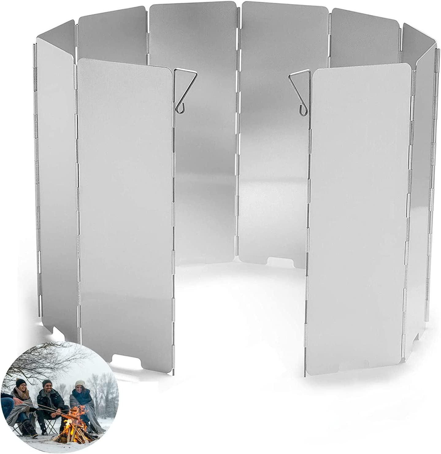 Foldable Camping Stove Windscreen -Aluminum Camping Stove Wind Shield -Camping W
