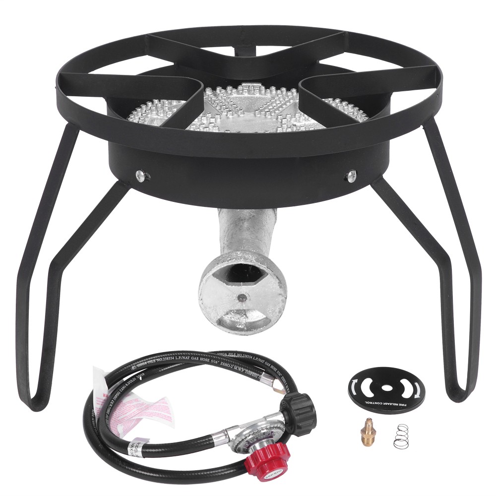 200000 BTU Outdoor Stove Propane Burner Gas Portable BBQ Grill Picnic Black Mini
