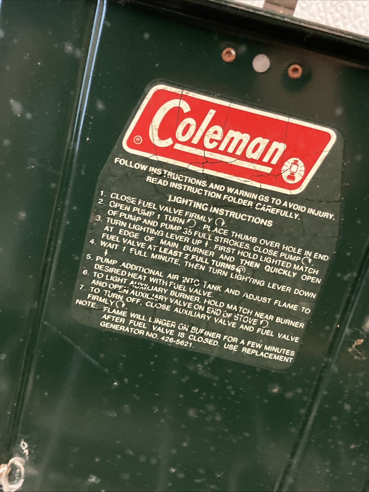 Vintage Coleman 413H Two Burner Camp Stove