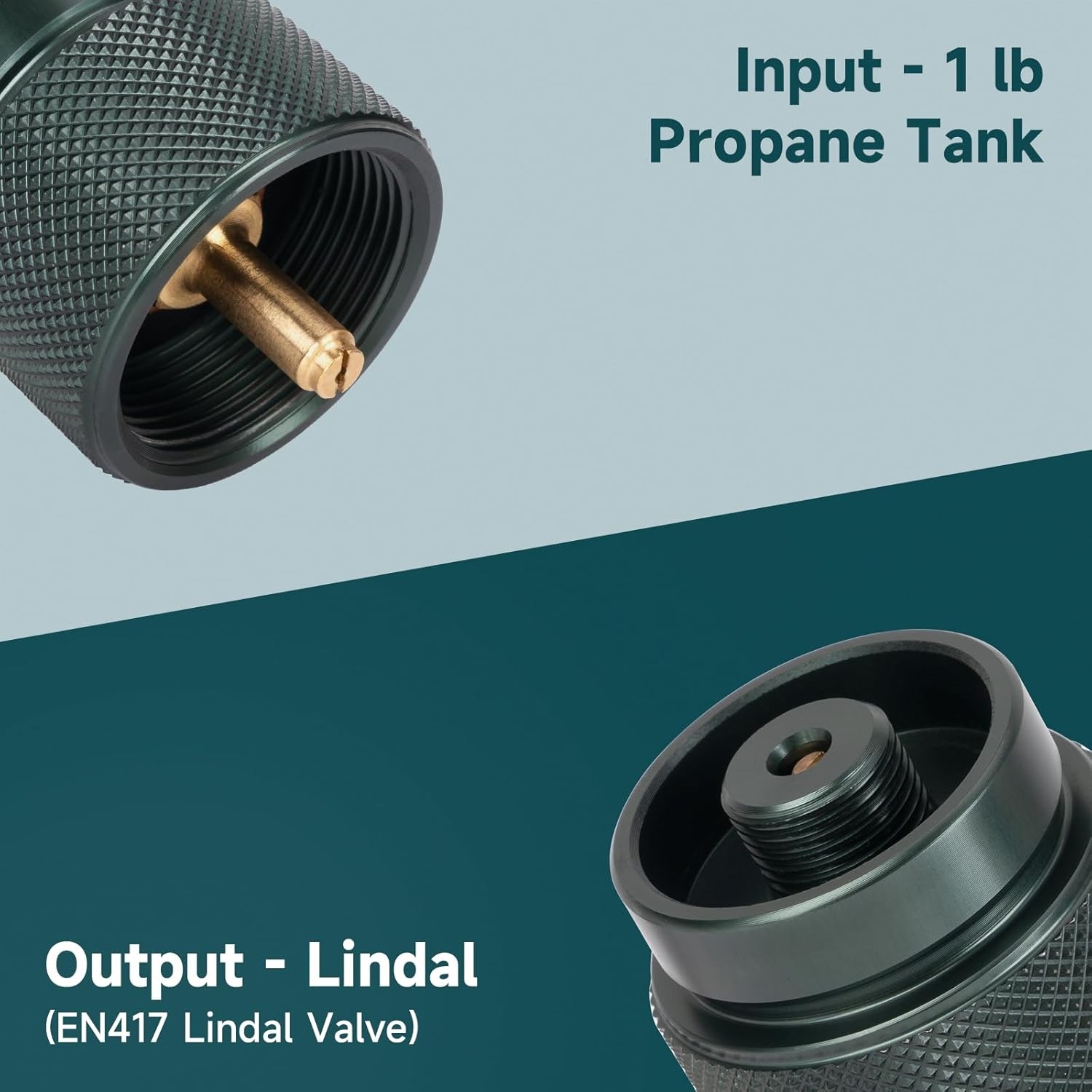 GASPRO Propane to Butane Adapter, 1 Lb Tank Input and EN417 Lindal…