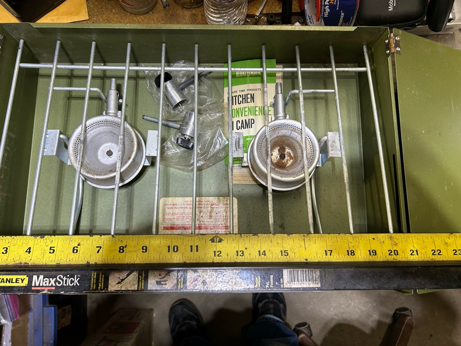 NOS NEW IN BOX Vintage Bernz-O-Matic 2 Burner Propane Stove Porta Chef TX008
