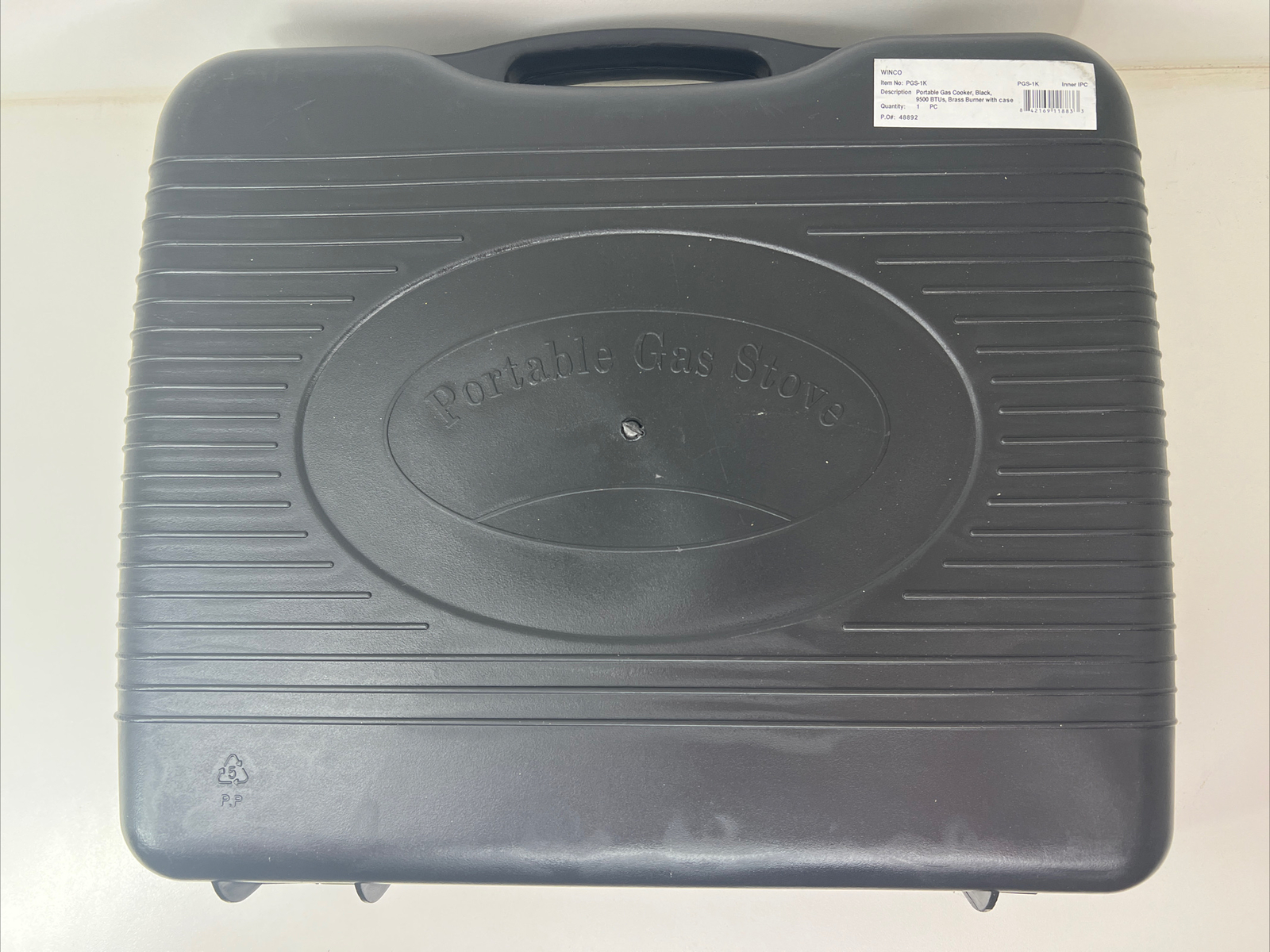 PGS-1K – Portable Gas Cooker, Black, 9500 BTUs, Brass Burner with case by Winco