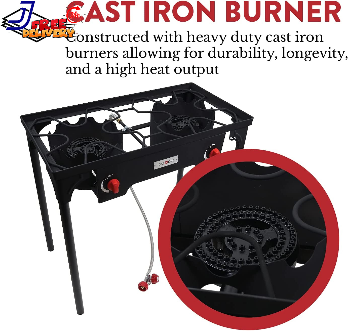 Gas One Propane Double Burner 2 Burner Camp Stove Outdoor High Pressure Propane