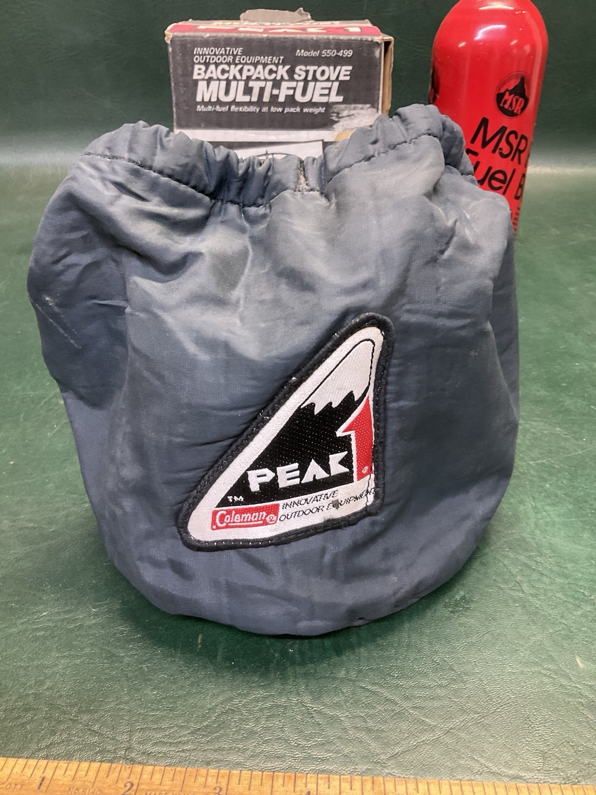 Coleman Peak 1 Multi Fuel Gas 550-499 Backpack Camp Stove w/ Accessories