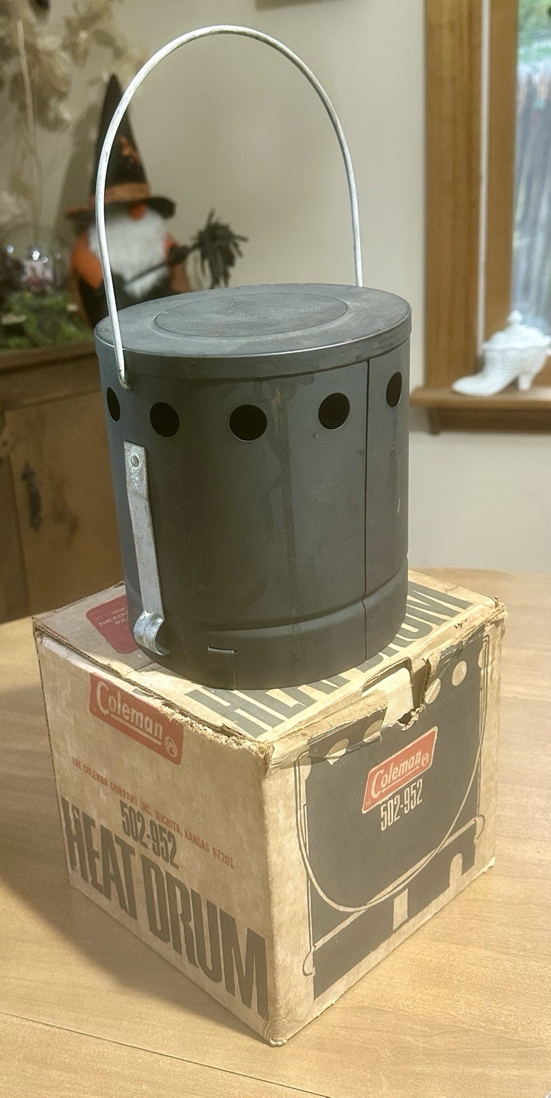 Vintage Coleman Heat Drum #502-952 For Camp Stove Original Box Barely Used