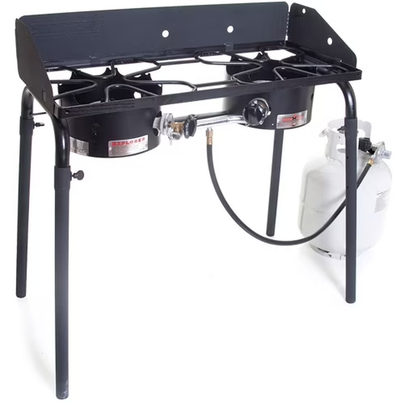 Explorer 30,000 BTU 2-Burner Propane Stove, Steel
