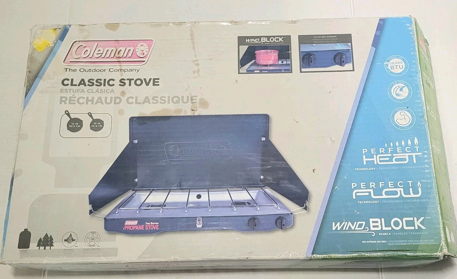 Coleman® 20,000 BTU Classic Propane Gas Camping 2 Burner Stove