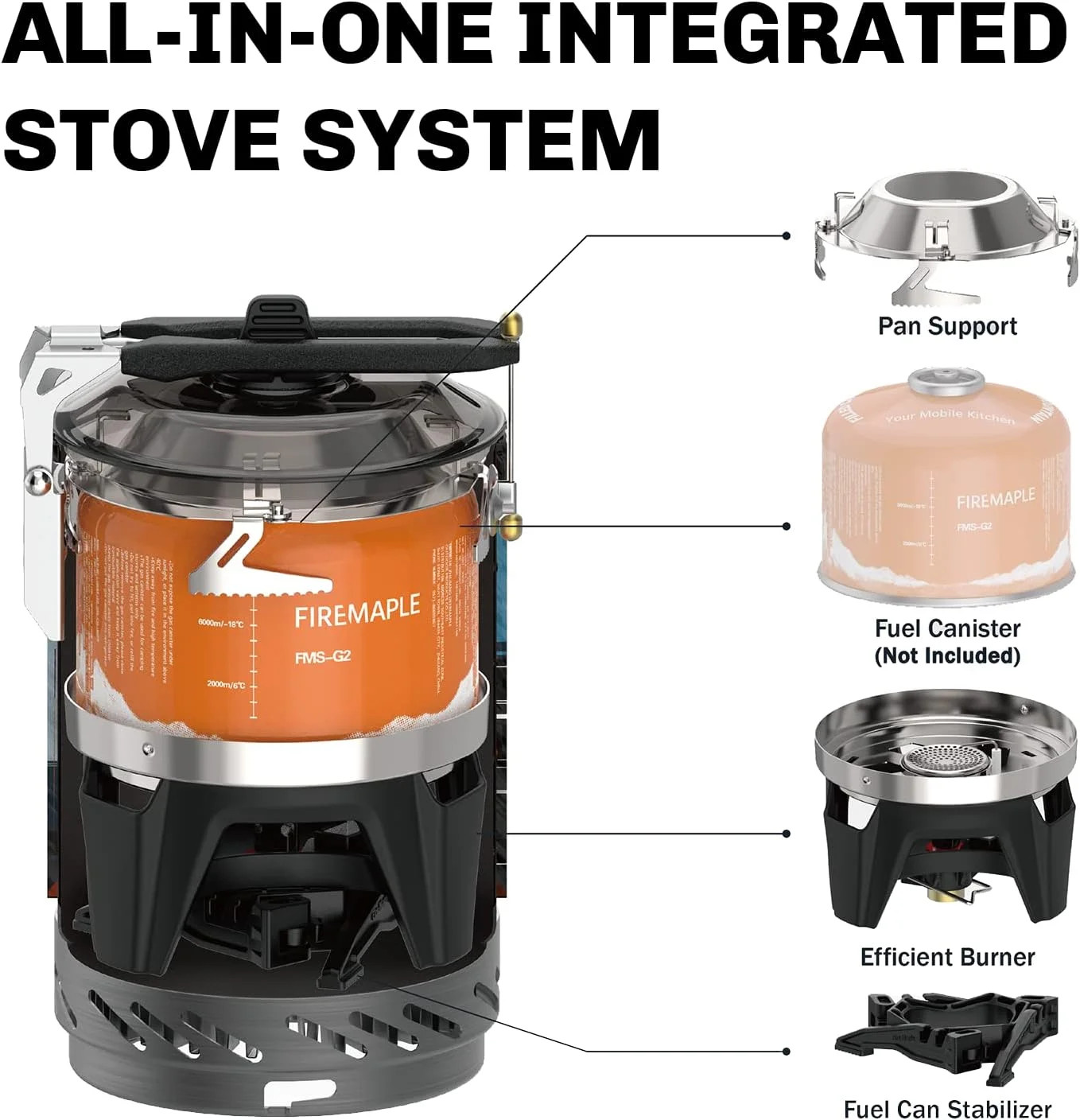 Fire-Maple Fixed Star X2 Backpacking and Camping Stove System Outdoor Propane Ca