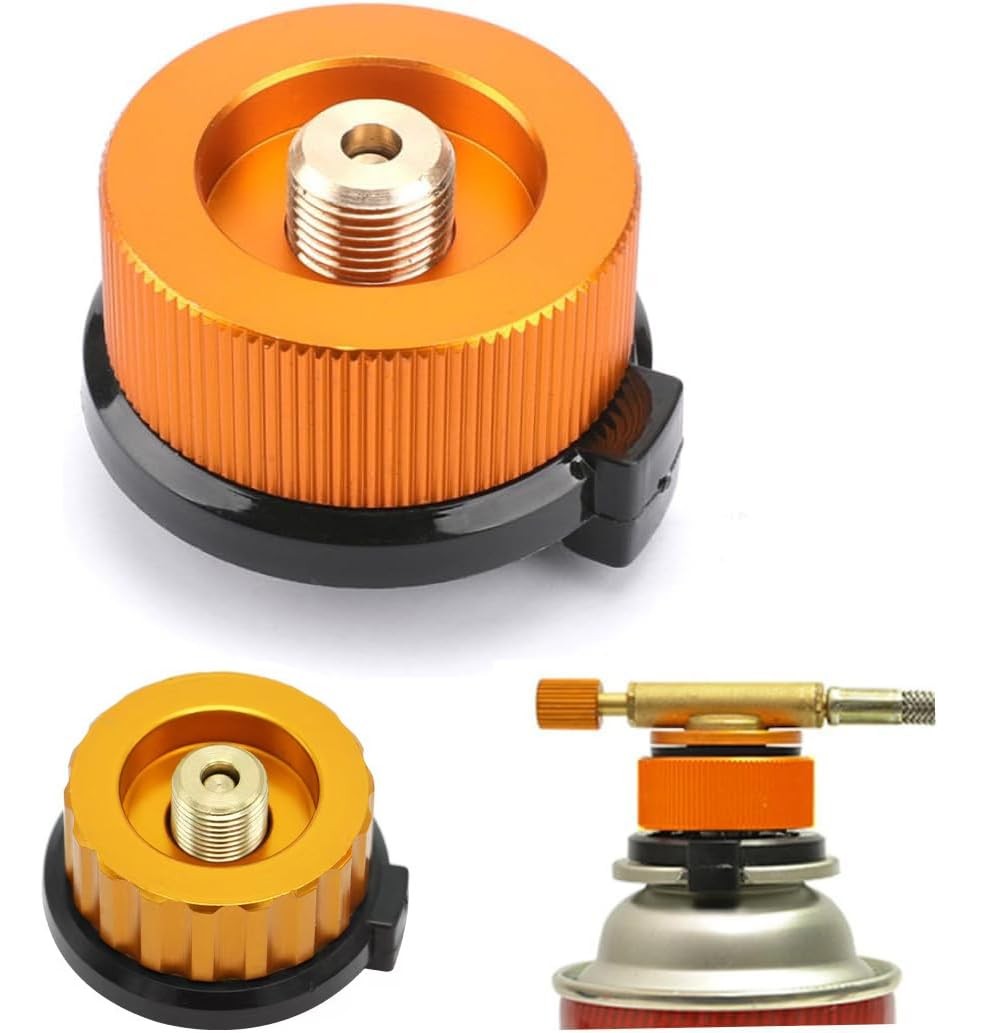 2 PCS Camping Stove Butane Propane Tank Filling Adapter Exhaust Pressure Gas