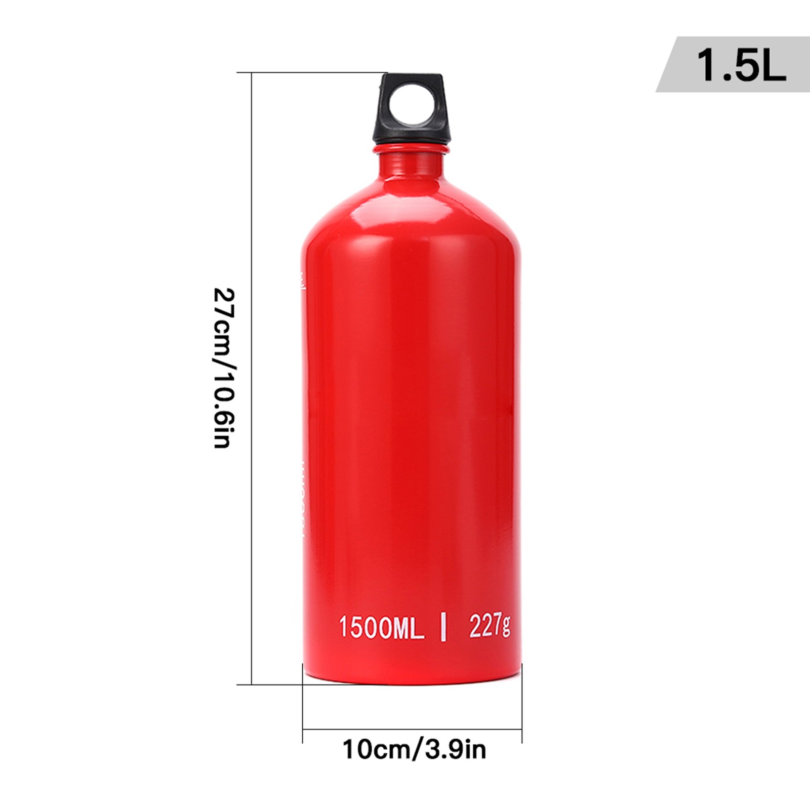 True 1.5L Gas Oil Fuel Bottle Aluminum Camping Hiking Gas Oil Cont IBWE